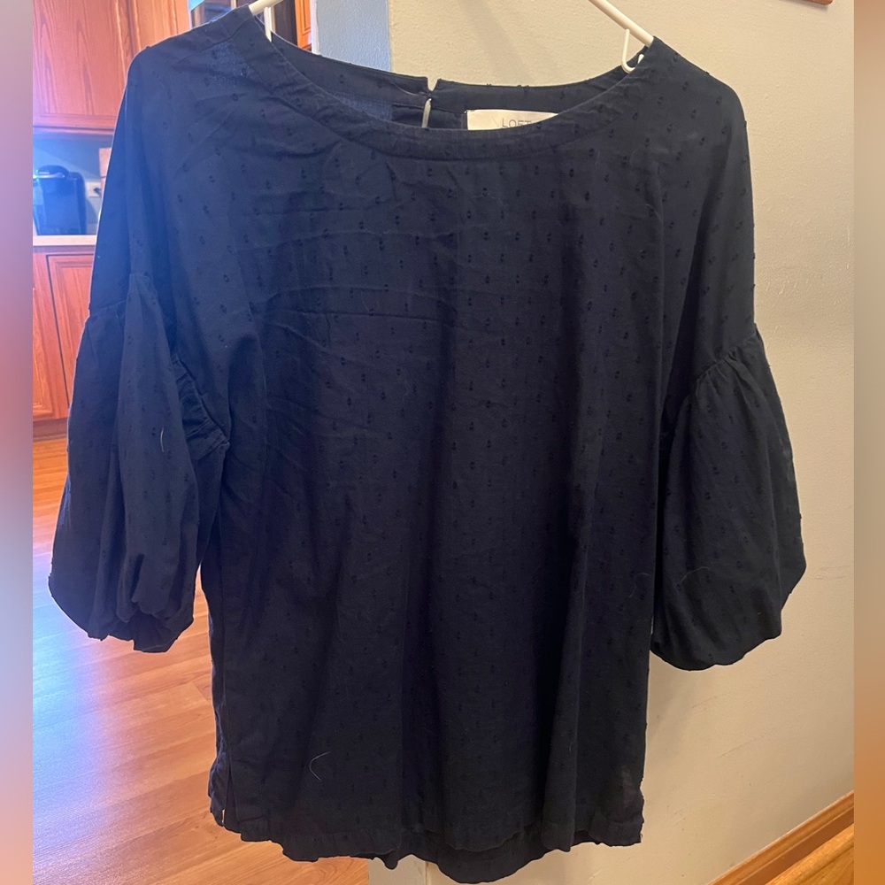 Adorable Navy Loft Top